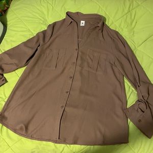 Ladies tan/brown blouse. Worn once